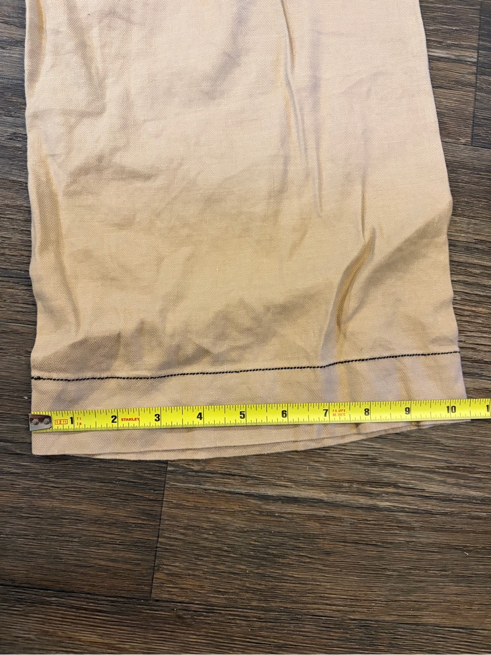 Maeve The Colette Cropped Wide-Leg Pants Contrast-Stitch Linen Edition Size 27 - Picture 5 of 9